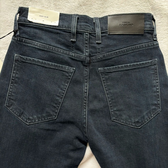 7 FOR ALL MANKIND Easy Fit Slim High Rise Dark Wash Denim Jeans--26 - Picture 12 of 16
